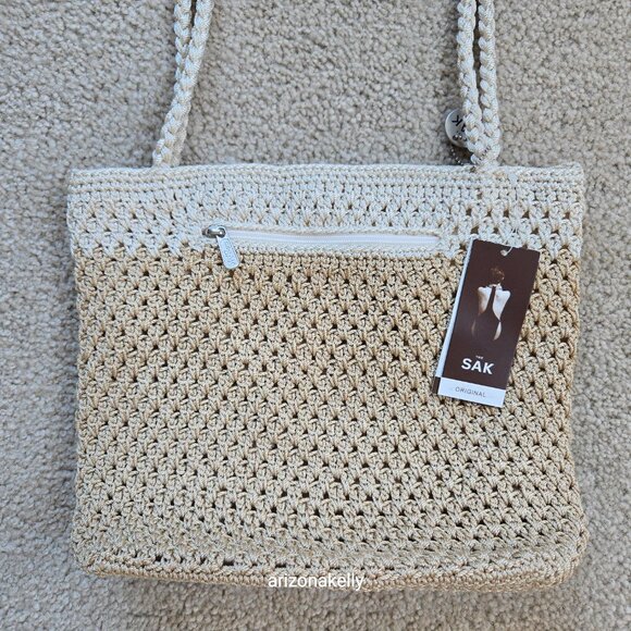 NWT The Sak Crochet Neutral Colors Bag - Picture 3 of 13